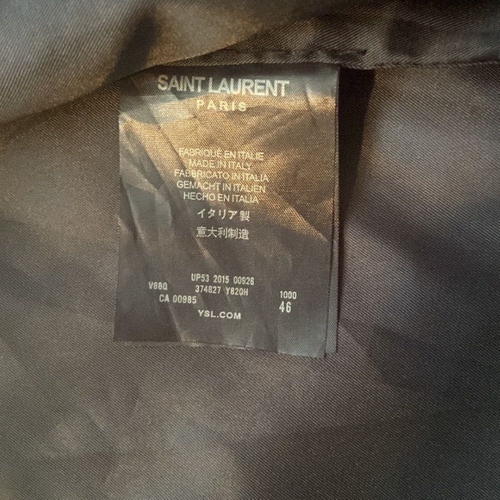 Saint LAURENT Runway Palm Tree Satin Bomber Jacket - Picture 9 of 13